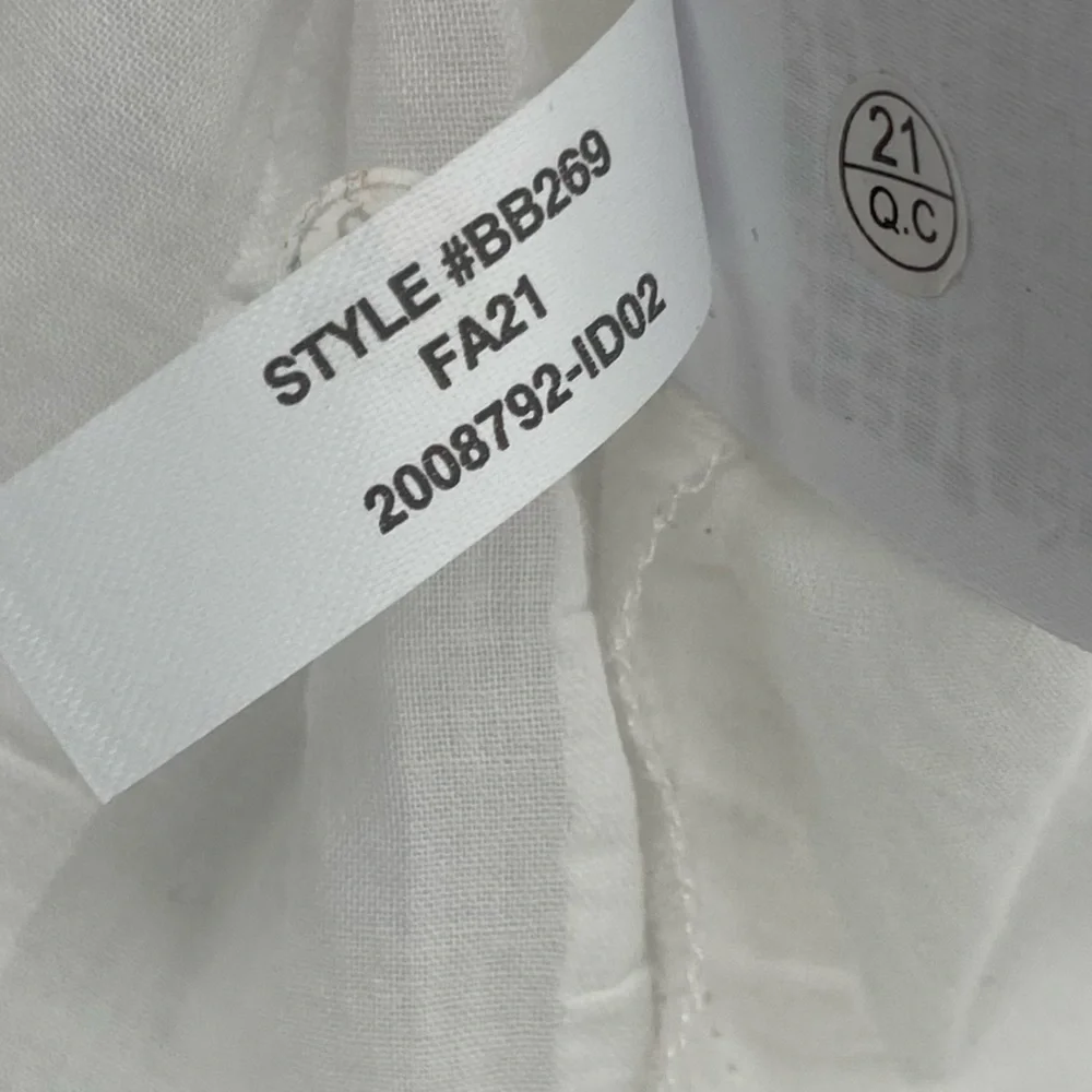 J.Crew White Cotton Puff Sleeve Blouse size S